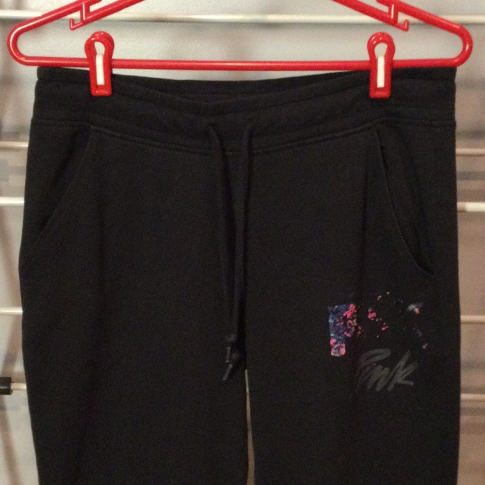 PINK Black Sweatpants - Picture 3 of 7